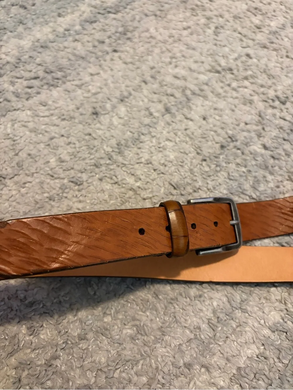 Martin Dingman Mens Brown Leather Belt Size 42 Italian Calfskin USA Made 41851